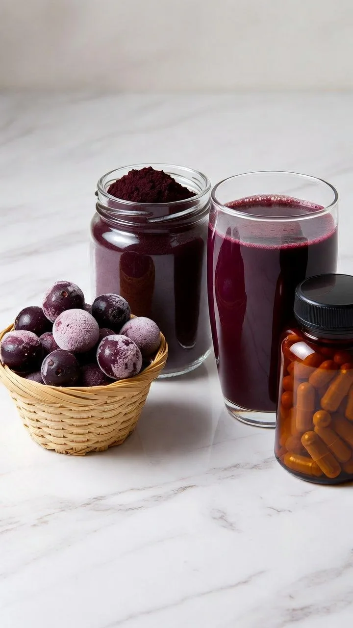 Acai Beere kaufen: Vergleich von Kapseln, Pulver, Saft und gefrorener Frucht