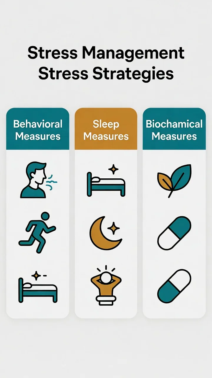 Beste Mittel gegen Stress Vergleich: verhaltensbasiert, schlafbasiert und biochemisch nach Wirkprinzip
