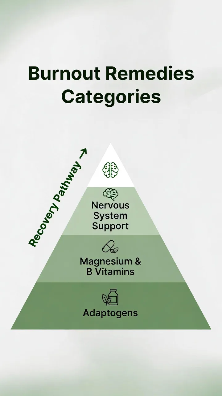Burnout Mittel kaufen Ratgeber: Adaptogene Magnesium B-Vitamine und Nerventonikum Überblick für Burnout-Prävention