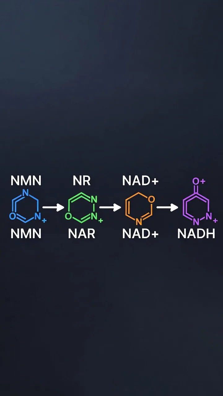 NAD Supplement Vergleich: NMN vs NR vs direktes NAD+ vs NADH Eigenschaften