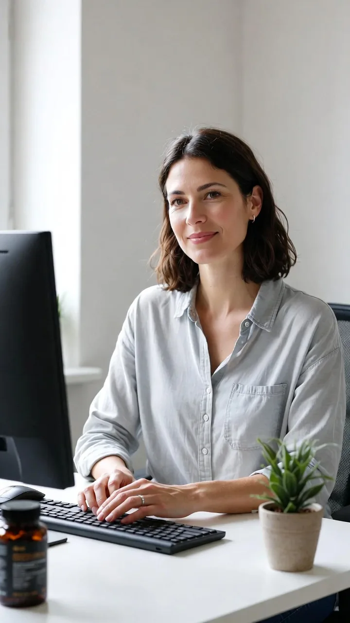 Stress Supplement kaufen Ergebnis: entspannte produktive Person nach gutem Anti-Stress-Supplement Kauf
