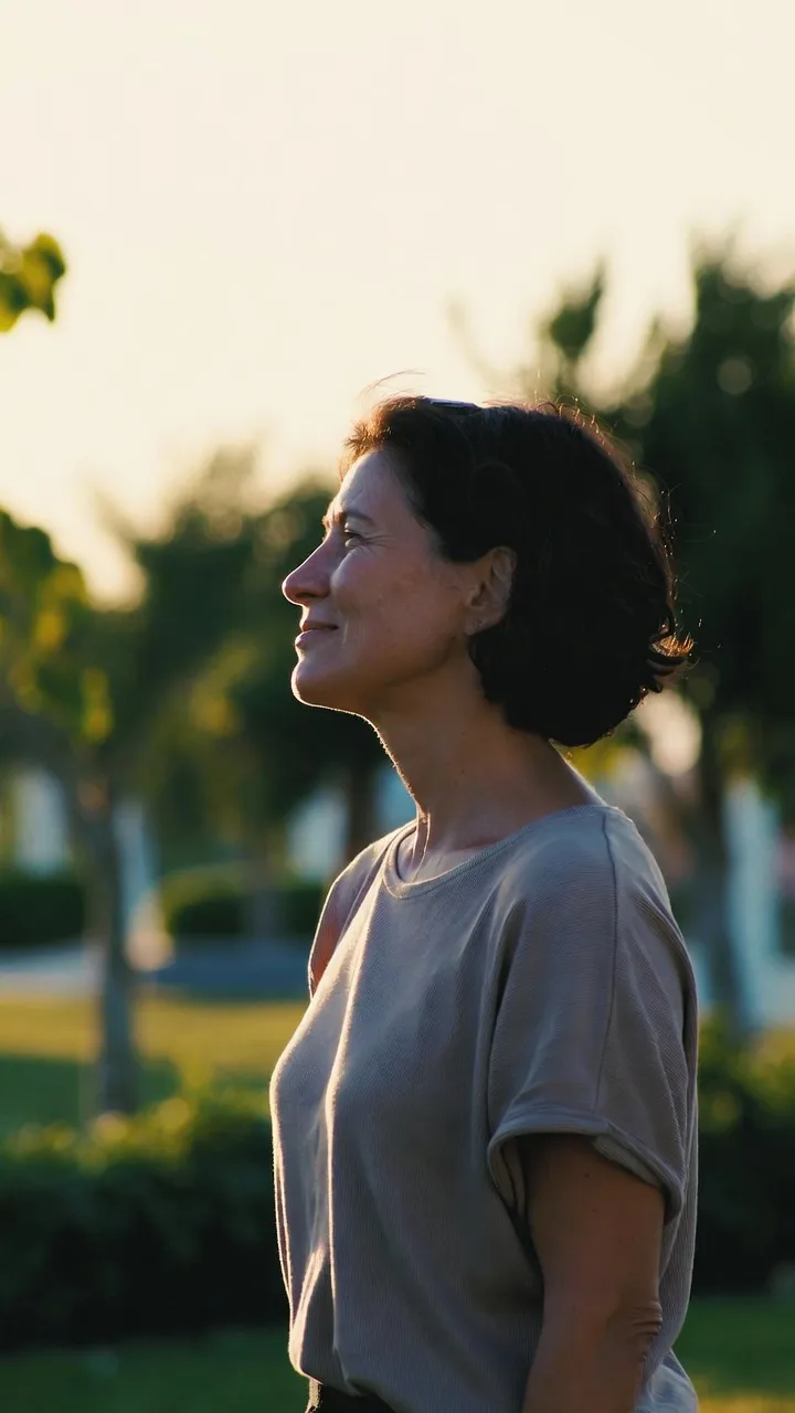 Was ist ein Burnout: Person auf dem Weg zur Erholung mit mehr Energie und Ausgeglichenheit